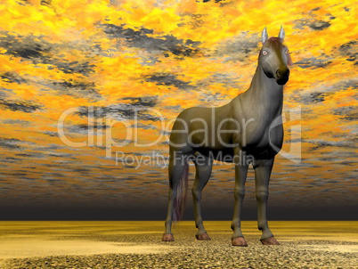 Surrealistic horse - 3D render