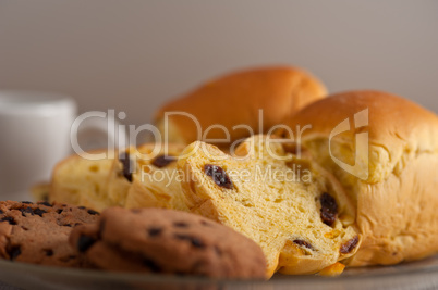 selection of sweet bread and cookies