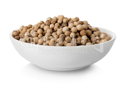 White pepper in plate