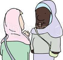 Muslim Ladies Talking