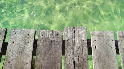 Wooden Pier and Tropical Water