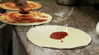 Chef Making Pizza.