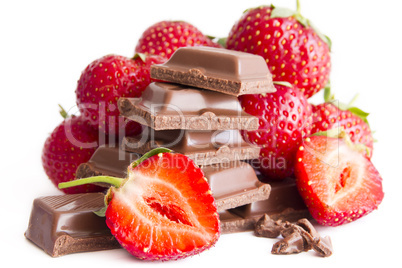 chocholate with strawberry cream