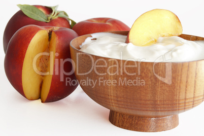 yogurt with peaches