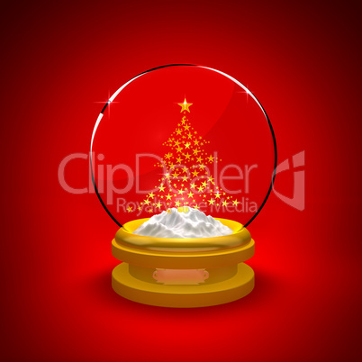 Snow Globe with Christmas tree