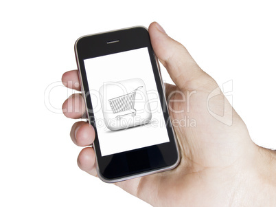 Modern touch white screen phone e-commerce