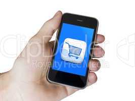 Modern touch blue screen phone E-Commerce