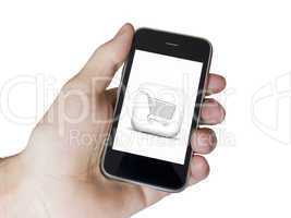 Modern touch white screen phone e-commerce