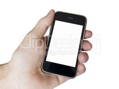 Holding Mobile Smart Phone In Hand