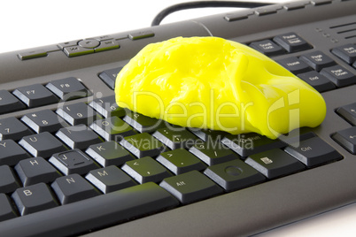 cleaning keyboard sponge