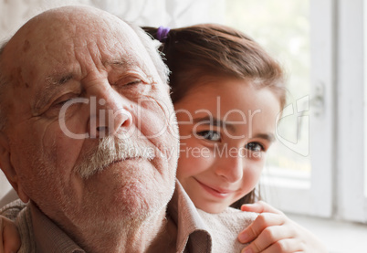 grandfather and granddaughter