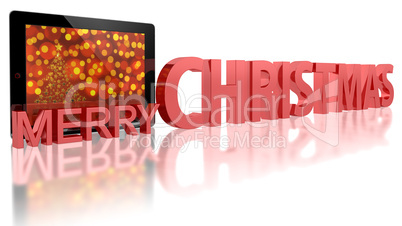 Tablet PC with Christmas Tree Tablet PC with Christmas Tree
