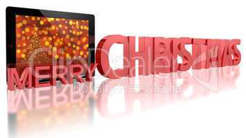 Tablet PC with Christmas Tree