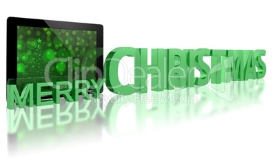 Tablet PC with Christmas Tree