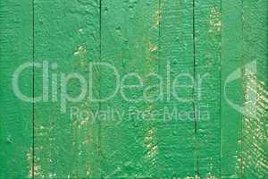 Green wooden fence