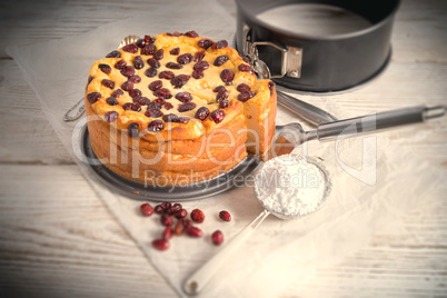 Cranberry  Cheesecake - vintage effect