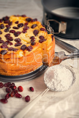 Cranberry  Cheesecake - vintage effect