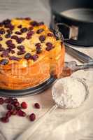 Cranberry  Cheesecake - vintage effect