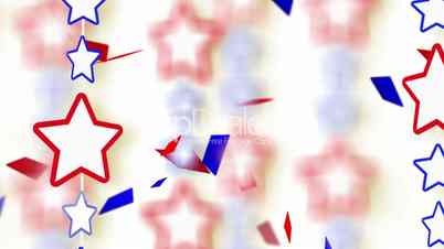 red blue stars and confetti montage