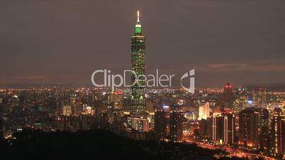 Taipei 101 tower time lapse