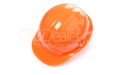 Orange contruction helmet