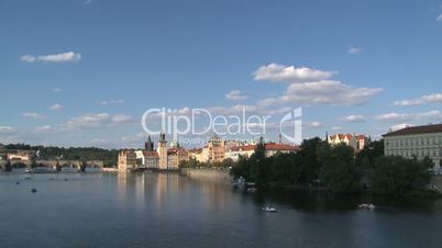 Vltava river Prague time lapse,Prague,Czech Republic