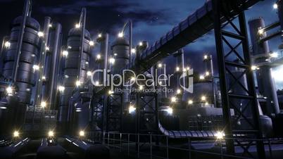 Chemical Plant at night