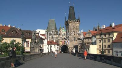 Bridge tower at the end of the Charles Bridge,Prague,Czech Republic