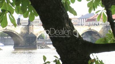 Charles Bridge slide shot,Prague,Czech Republic