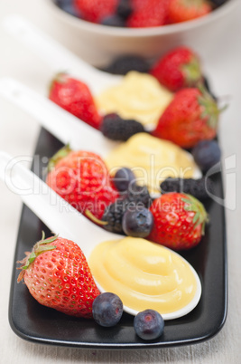 custard pastry cream and berries