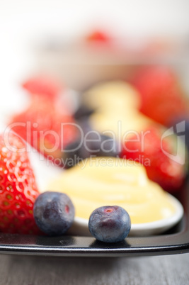 custard pastry cream and berries