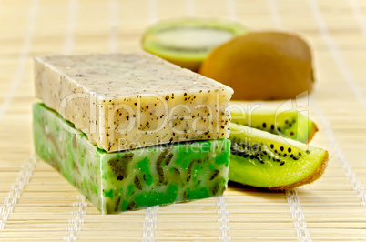 soap homemade with kiwi