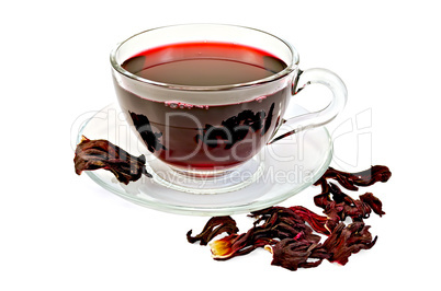 tea hibiscus with petals