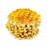 Waffles circle golden stack