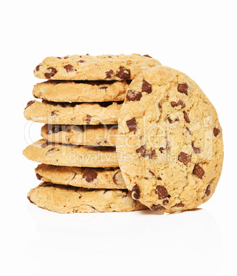 stapel cookies und ein stehender cookie