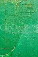 Wooden boards painted in green