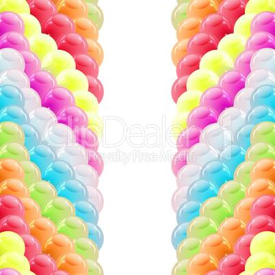 Background with glossy multicolored balloons. Vector illustratio