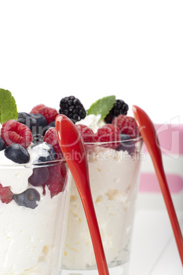 Joghurt-Mousse mit Buntem Beeren-Mix