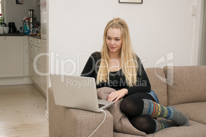 Young woman with laptop