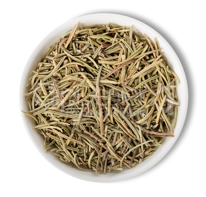 Rosemary in plate isolated