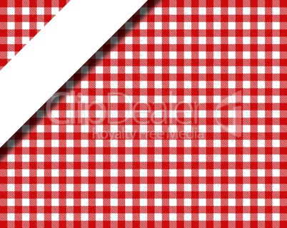 Tischdeckenmuster in Rot und Weiß mit Streifen für Text
