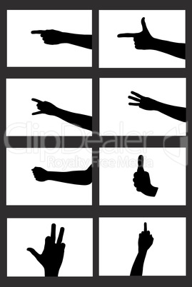 Hands Silhouette Isolated