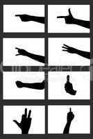 Hands Silhouette Isolated