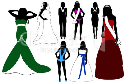 Illustration Of Women Silhouette