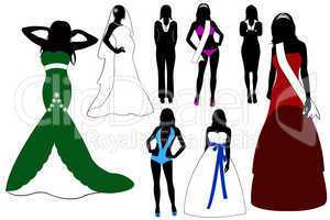 Illustration Of Women Silhouette