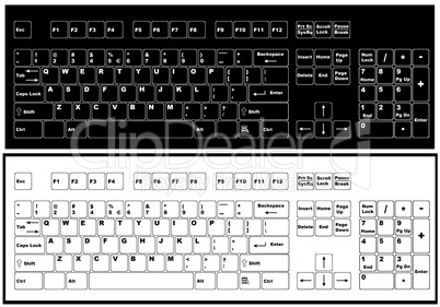 Black and white keyboard