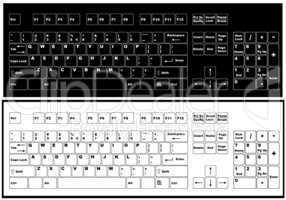 Black and white keyboard