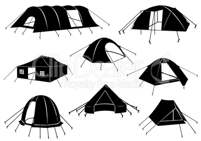 Set Of Tents Isolated