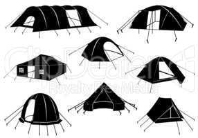 Set Of Tents Isolated