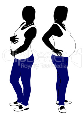 Pregnant Women Silhouette